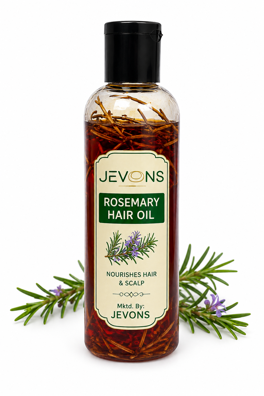 JEVONS Rosemary Hair Growth Oil with Rosemary & Methi Dana | Hair Nourishing Oil for Healthy, Strong & Fuller-Looking Hair | 100ml