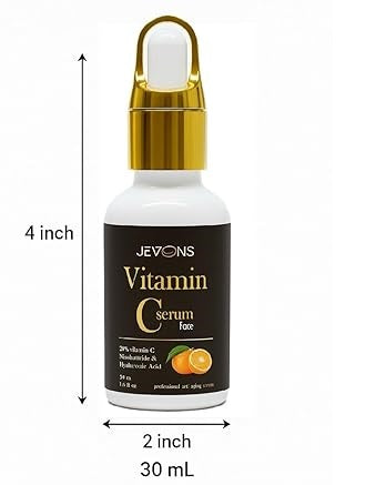 JEVONS 10% Advanced Vitamin C Serum | Brightening & Dark Spot Care for Glowing, Even-Looking Skin | Stable Vitamin C | 30ml
