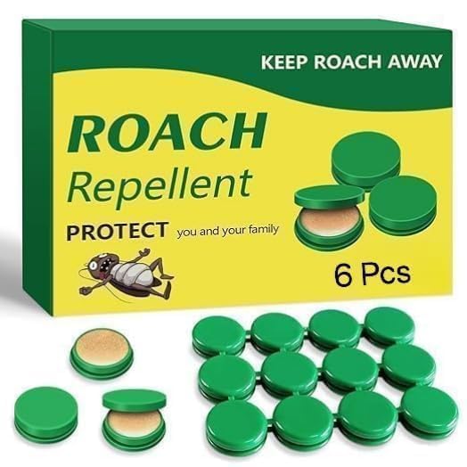 HIRVA CREATION Roach Repellent Tablets – 12 Pcs, Indoor & Outdoor Cockroach Deterrent, Natural Pest Control Discs, Keep Roaches Away, Protect Home &...