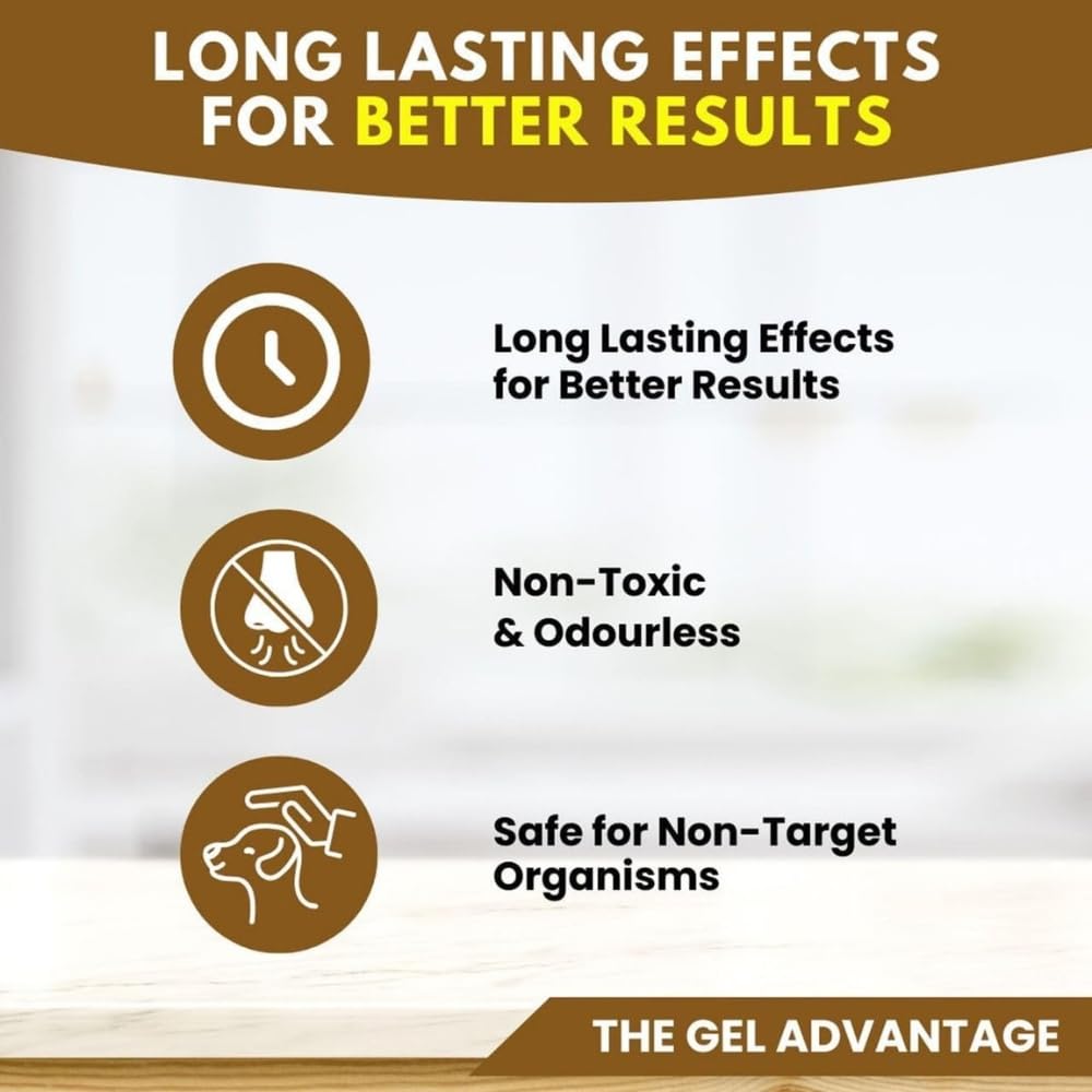 Anti Roach Gel Fast Acting Cockroach Killer | Odourless Kitchen Safe Pest Control Gel for Home