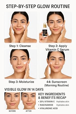 JEVONS 10% Advanced Vitamin C Serum | Brightening & Dark Spot Care for Glowing, Even-Looking Skin | Stable Vitamin C | 30ml