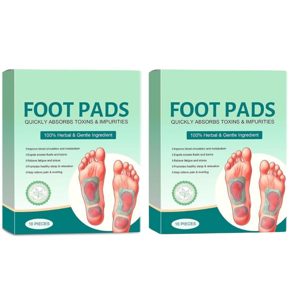 LAKULISH COLLECTION 100% Herbal And Gentle Ingredient Detox Foot Pads, Natural Ingredients for Sleep Aid, Pain Relief, Toxin Removal with Bamboo Vinegar and...