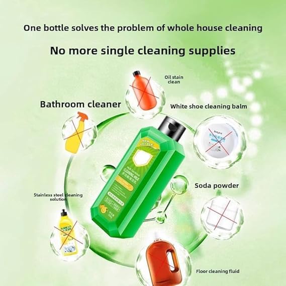 Multi Functional Cleaning Milk with Sponge | Heavy Duty Multipurpose Cleaner for Kitchen, Bathroom & Household Tough Stain Removal