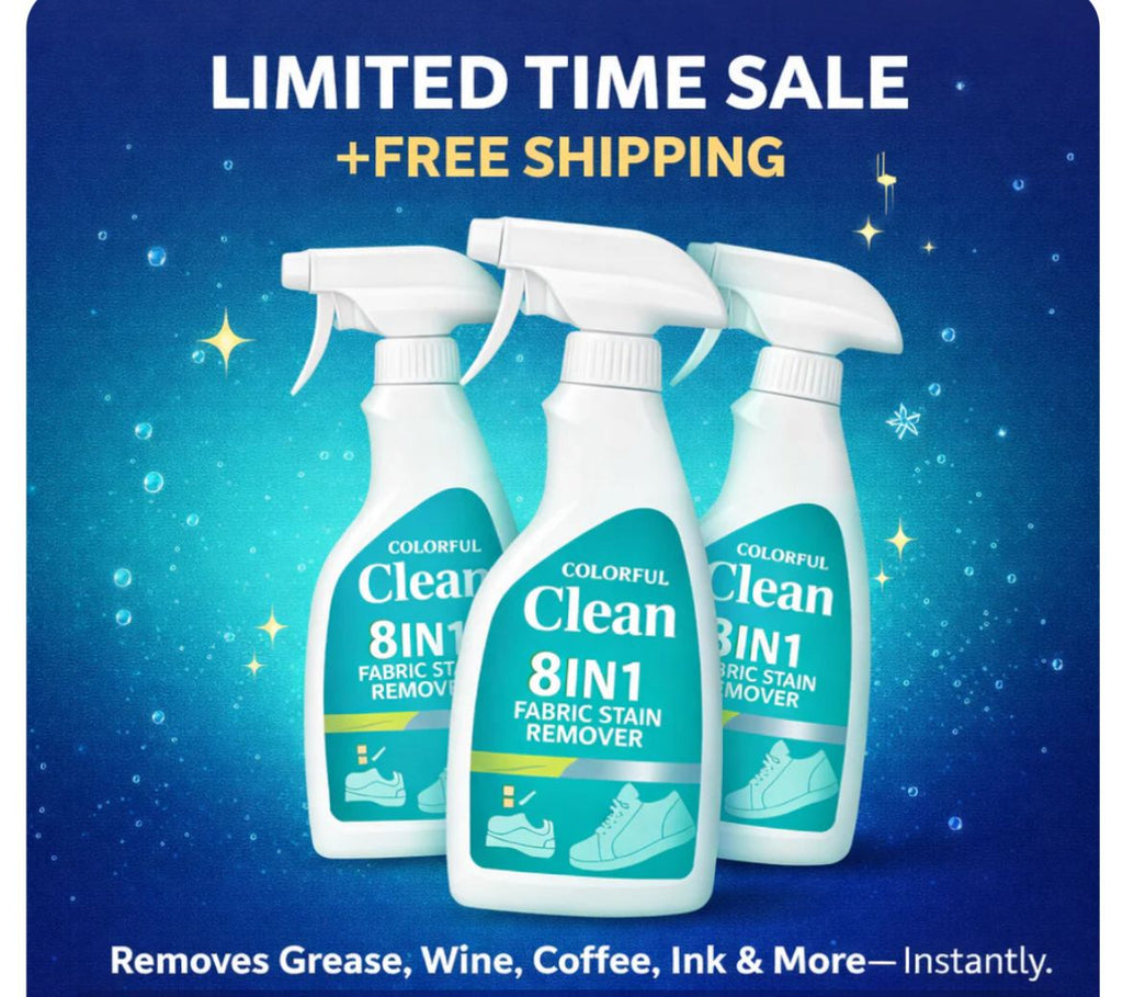 Colorful Cleaner 8-in-1 Fabric Stain Remover Spray | Instant Stain Removal for Clothes, Sofa, Carpet & Upholstery Powerful Multi-Surface Cleaner