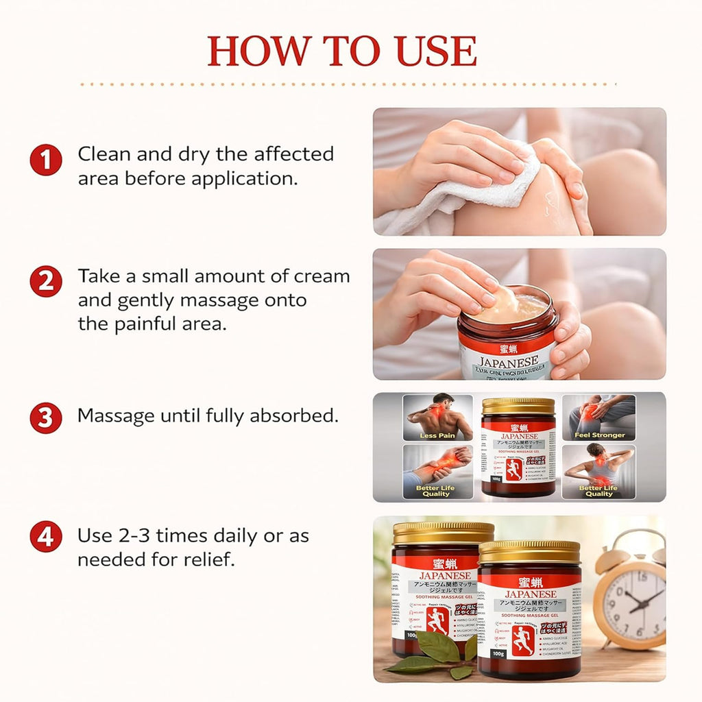 Japanese Muscle Pain Relief Gel Fast Cooling Menthol Camphor Balm for Joint, Back & Shoulder Pain (100g)