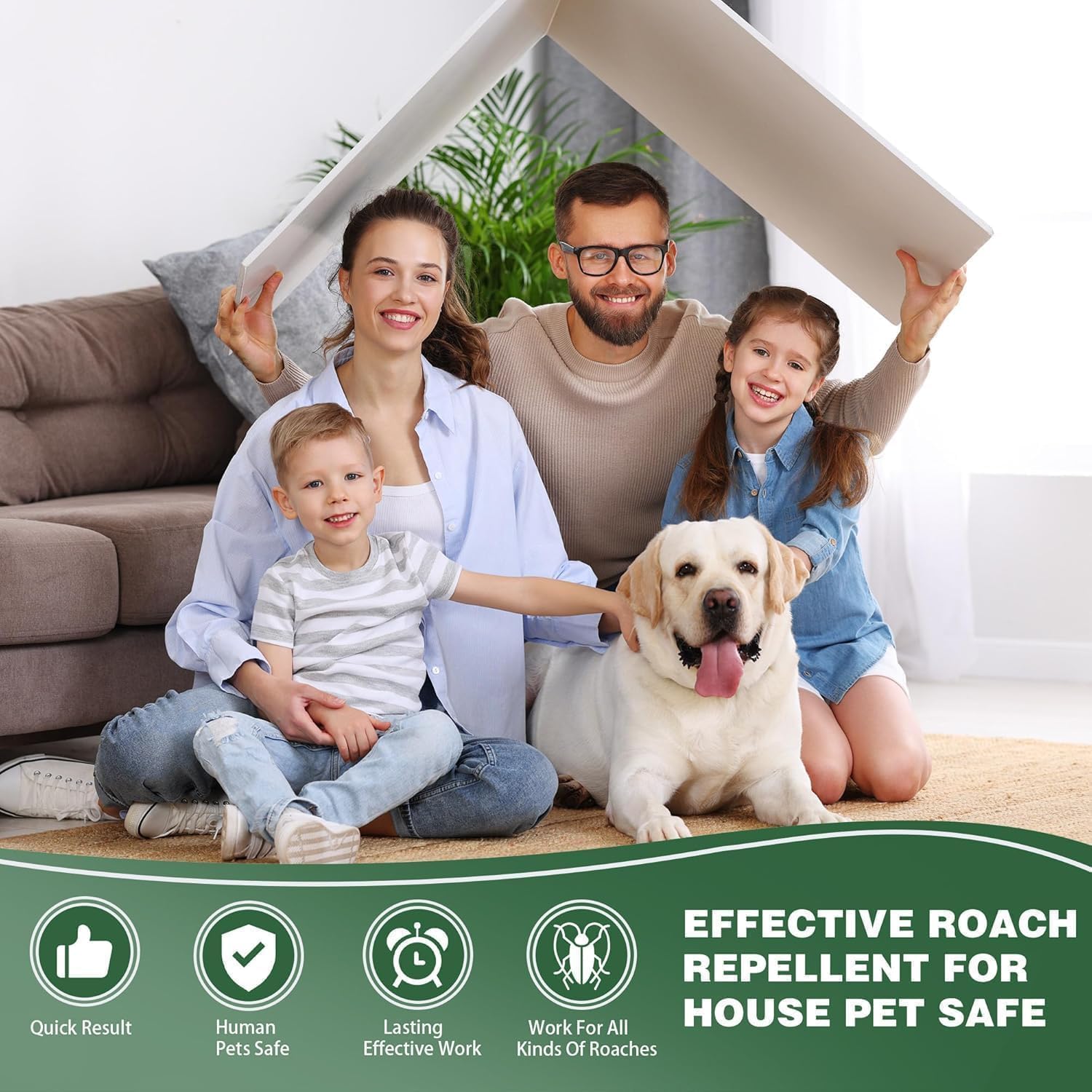 HIRVA CREATION Roach Repellent Tablets – 12 Pcs, Indoor & Outdoor Cockroach Deterrent, Natural Pest Control Discs, Keep Roaches Away, Protect Home &...