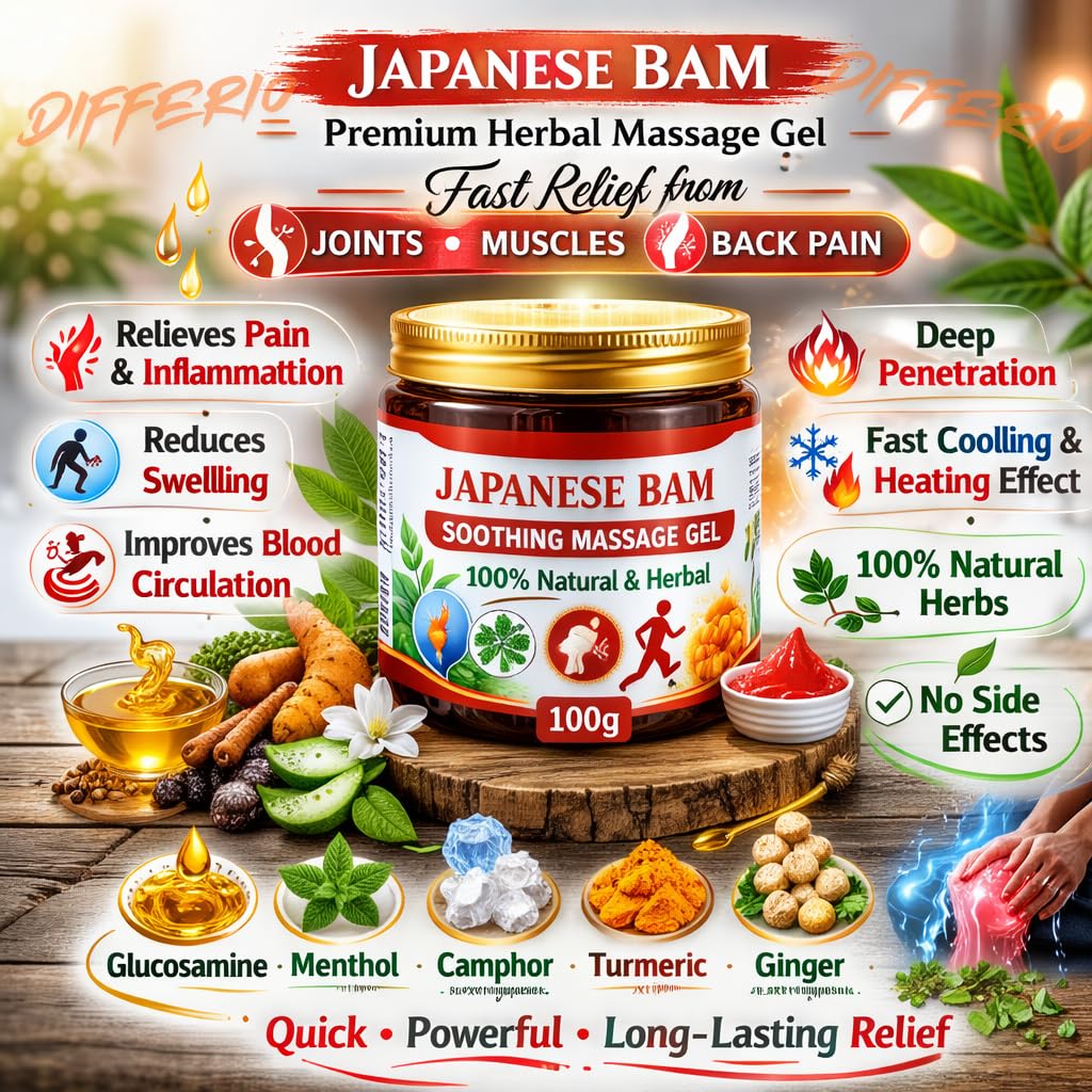 Japanese Muscle Pain Relief Gel Fast Cooling Menthol Camphor Balm for Joint, Back & Shoulder Pain (100g)