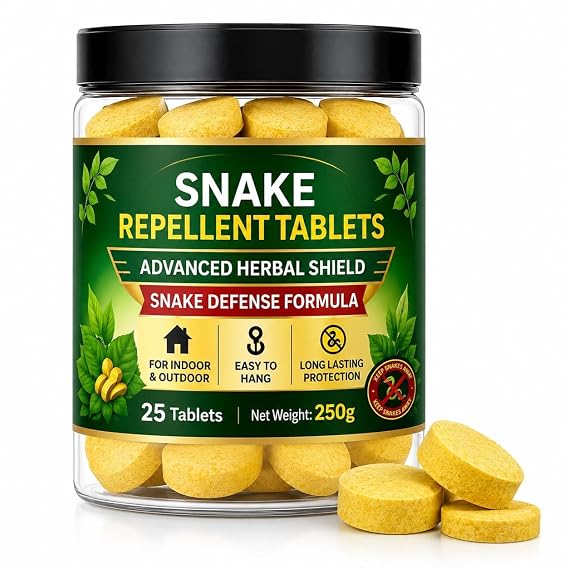 Herbal Snake Repellent Tablets for Indoor & Outdoor Use, Herbal Formula Snake Deterrent Tablets (Pack of 50)