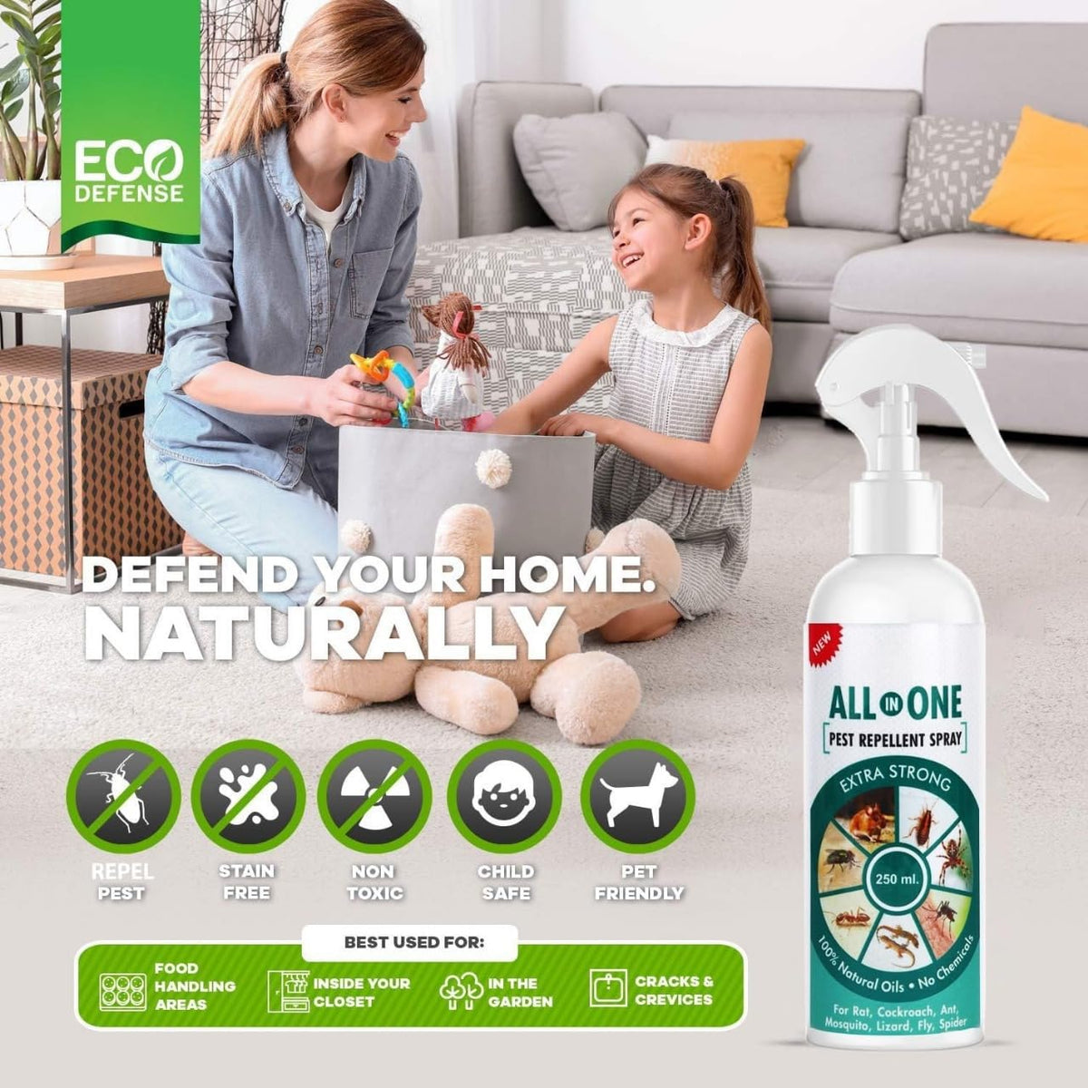 Rat Repellent Spray for Car Home Office, Rat Repellent Car Spray for Cars Highly Effective Easy to Use Natural Powerful Pest Control Protect Wires in Car Bike
