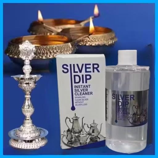 Silver Cleaning Liquid, Silver Dip Instant Silver Cleaner For Jewellery, Articles And Silverware - No Silver Loss, 250ml (Pack of 1)