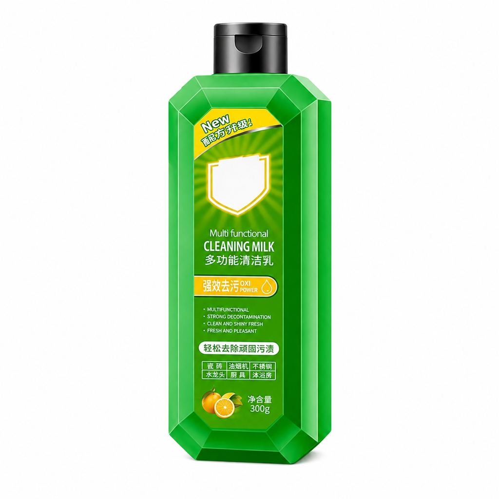 Multi Functional Cleaning Milk with Sponge | Heavy Duty Multipurpose Cleaner for Kitchen, Bathroom & Household Tough Stain Removal