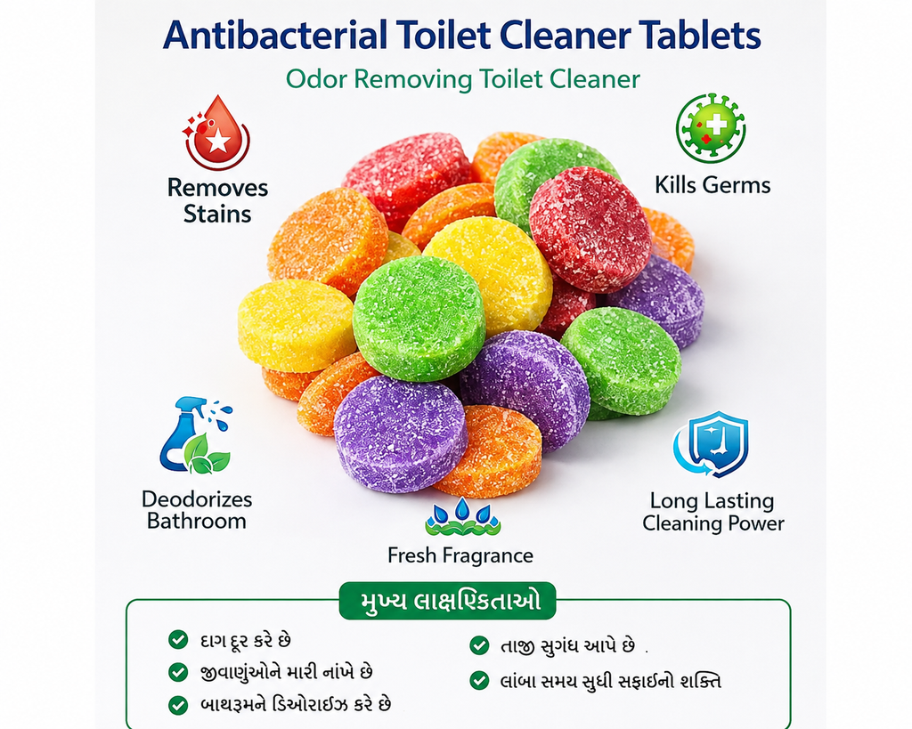 Toilet Cleaner Tablets Pack of 10 | Odor Removing Toilet Cleaner | Toilet Bowl Cleaning Tablets | Easy to Use Toilet Freshener