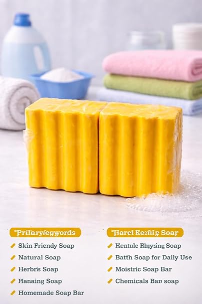 Detergent Bar – Powerful Stain Remover Laundry Soap | Multi-Purpose Washing Bar for Clothes & Fabric Cleaning [pack of 2]