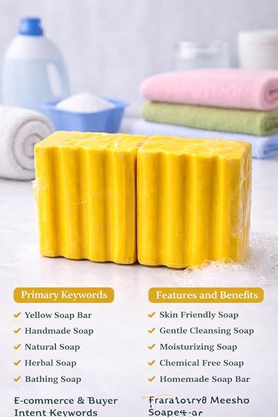 Detergent Bar – Powerful Stain Remover Laundry Soap | Multi-Purpose Washing Bar for Clothes & Fabric Cleaning [pack of 2]
