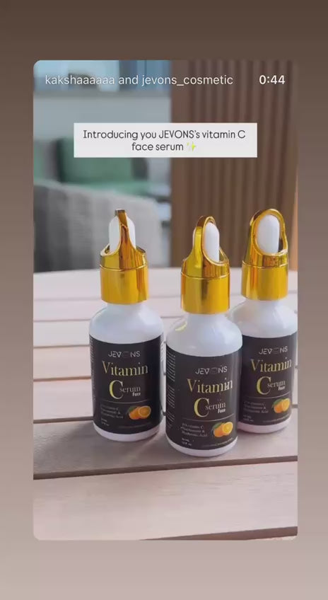 JEVONS 10% Advanced Vitamin C Serum | Brightening & Dark Spot Care for Glowing, Even-Looking Skin | Stable Vitamin C | 30ml